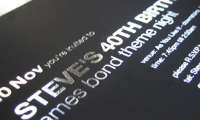 print project: Bond Party invites